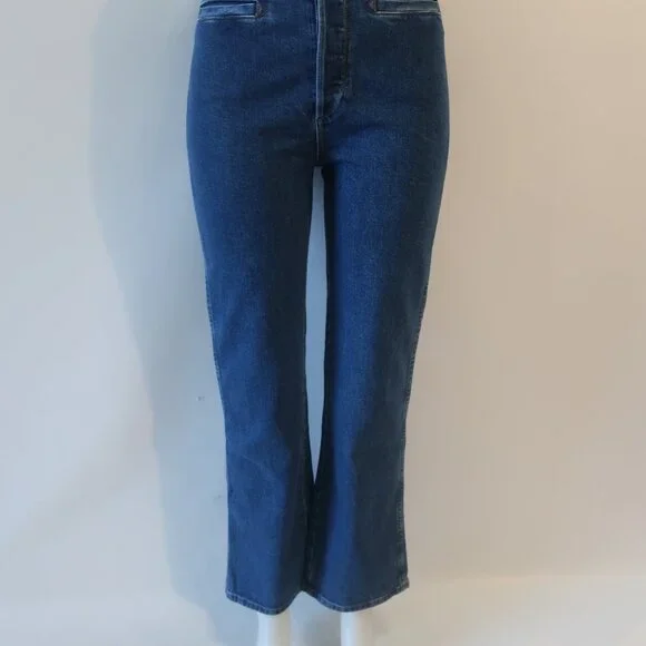 NWT Women Doen (Item- 37) Blue Rousseau Wash High-Rise Button-Fly Nikita Jean 27 - Picture 8 of 13